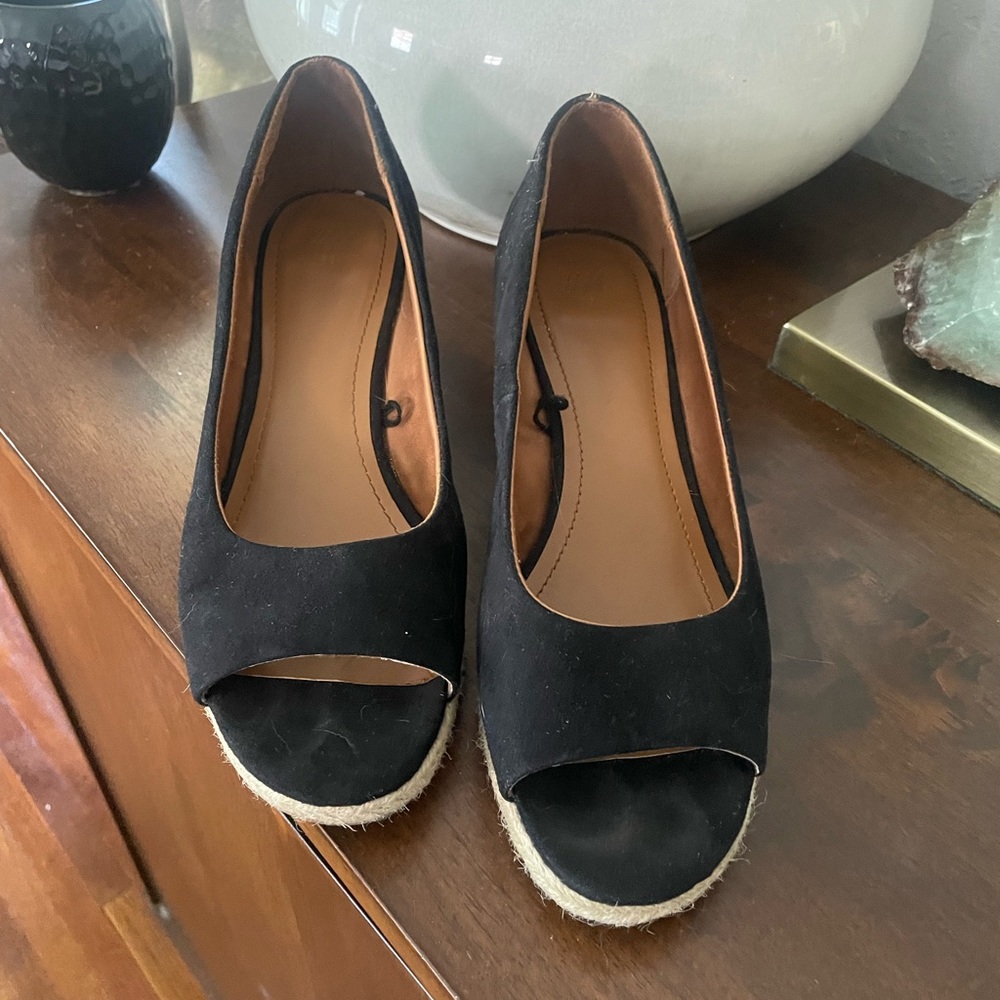 H&M Peep Toe Espadrille Wedge - 8.5